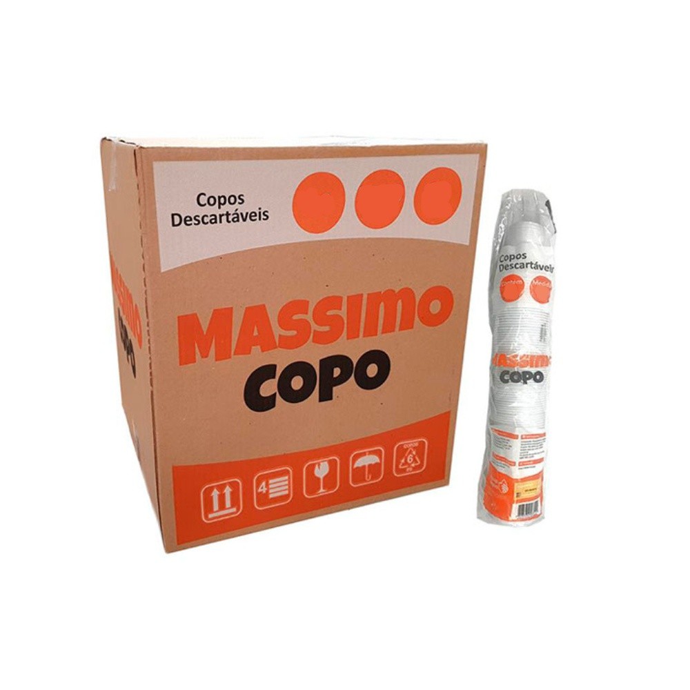Caixa Copo Café Descartável Branco 50ml 1000un