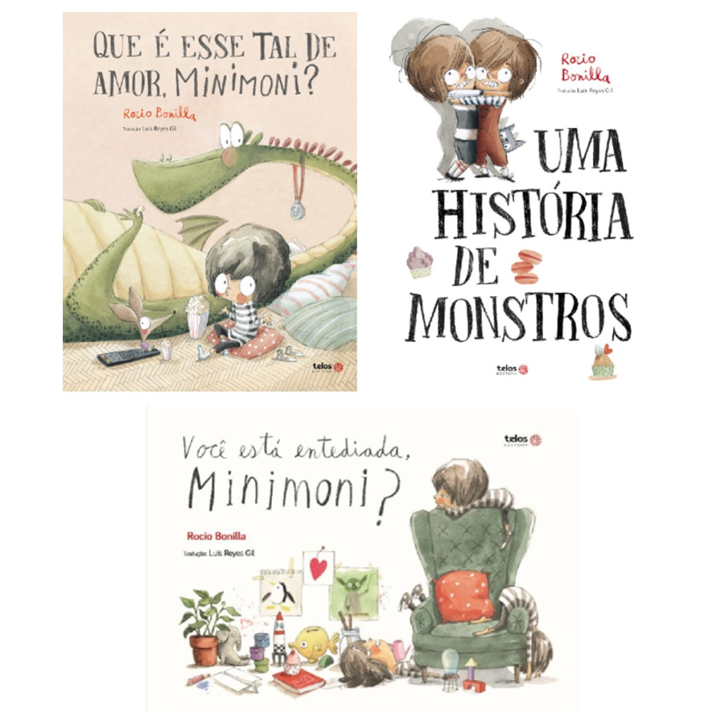 COLEÇÃO DE LIVROS MINIMONI - 3 VOL: QUE É ESSE TAL DE AMOR? + VOCÊ ESTÁ ENTEDIADA? + UMA HISTÓRIA DE MONSTROS