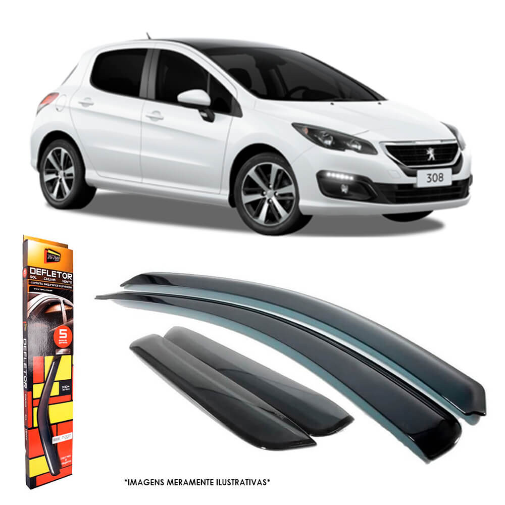 Calha de Chuva Peugeot 308 Hatch 2012 a 2019 em diante 4 Portas TG Poli - 20006 em Oferta na Shopee