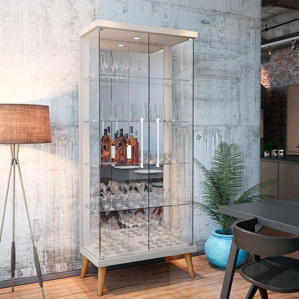 Cristaleira Ambiente Tifanny Off White - Imcal em Oferta na Shopee