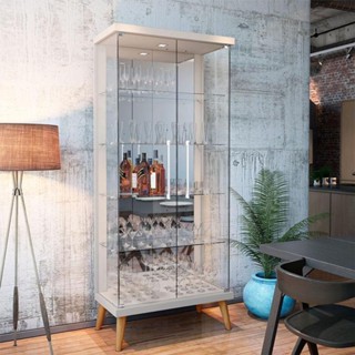 Cristaleira Ambiente Tifanny Off White - Imcal em Oferta na Shopee