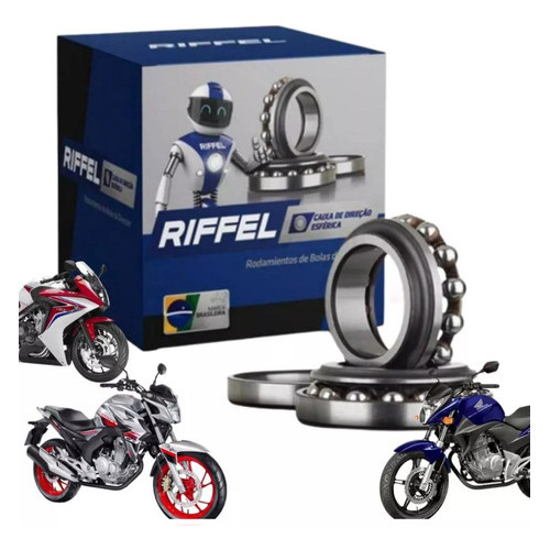 Caixa Direção Esférica Riffel Cb300-Cb250twister-Cbx250twister-Cb500r-Nc700-Shadow-Cbr600rr