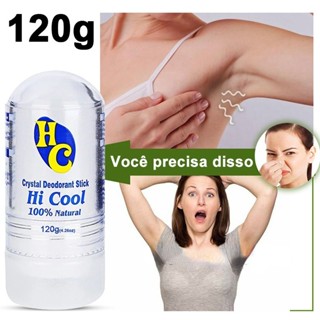 Desodorante Natural Pedra Sal Cristal 120g Unisex Hi Cool em Oferta na Shopee