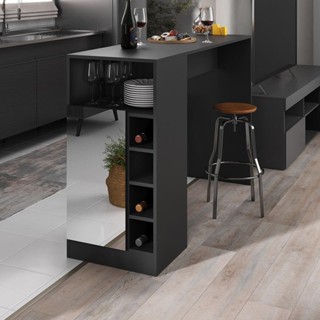 Bancada Balcão/Mesa de Cozinha com Adega 1 Porta e Espelho Multimóveis MP2248 em Oferta na Shopee