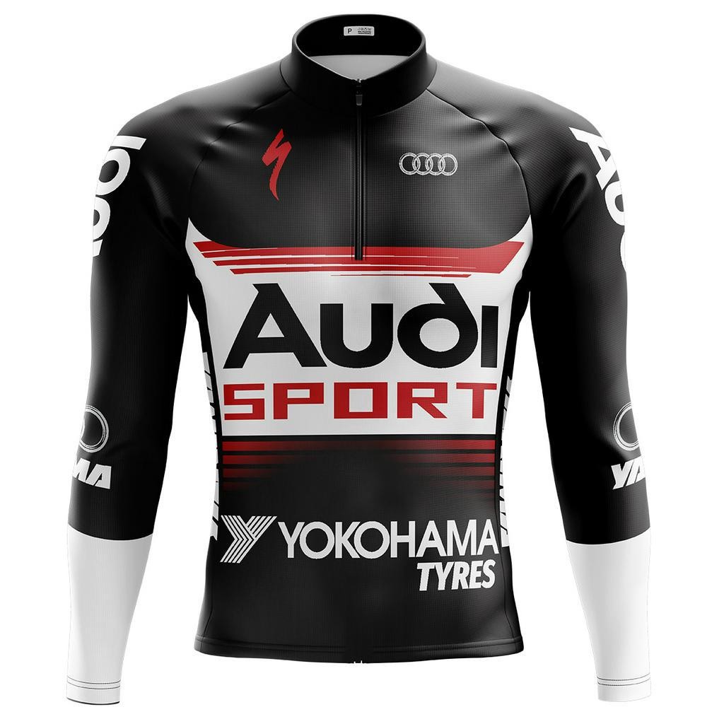 Camisa Ciclismo Camiseta Ciclista Roupa de Ciclismo Masculina Manga longa Ciclismo Mountain Bike Audi Protecao Solar 50