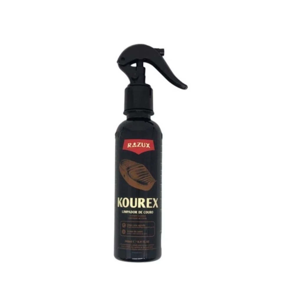 Limpador De Couro Spray P/ Banco De Moto Kourex Razux 240ml em Oferta na Shopee
