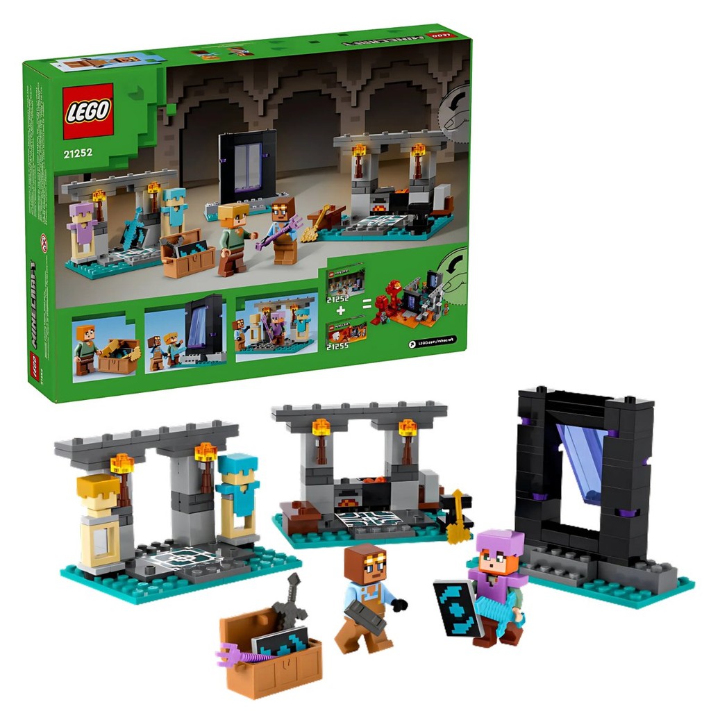 Lego Minecraft O Arsenal Armaduras e Armas 203 Peças - 21252 em Oferta na Shopee