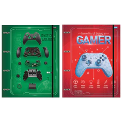 Fichário/Caderno Argolado Universitário Capa Dura 80 Folhas Vídeo Game Player 1 - 1 Unidade Sortida