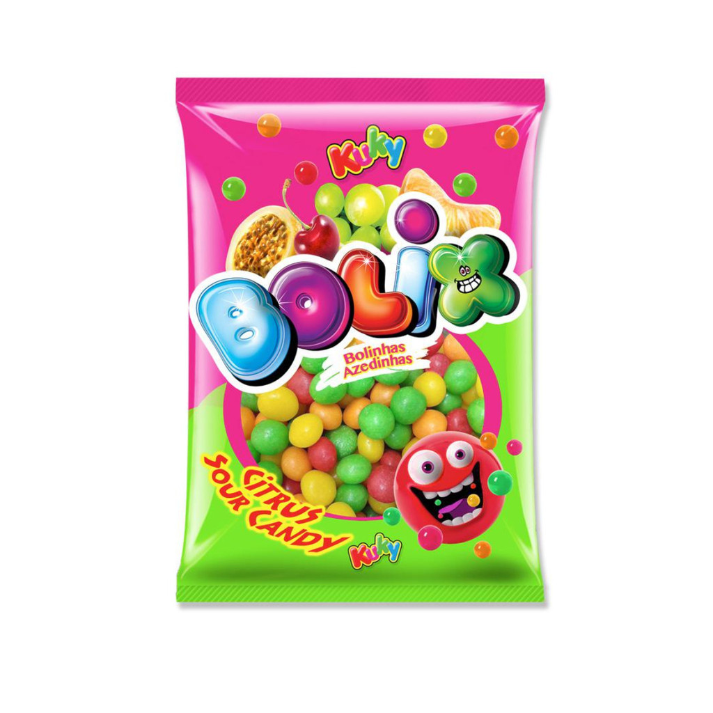BALA GOMA BOLIX CITRICUS AZEDINHO SORTIDO 500G KUKY
