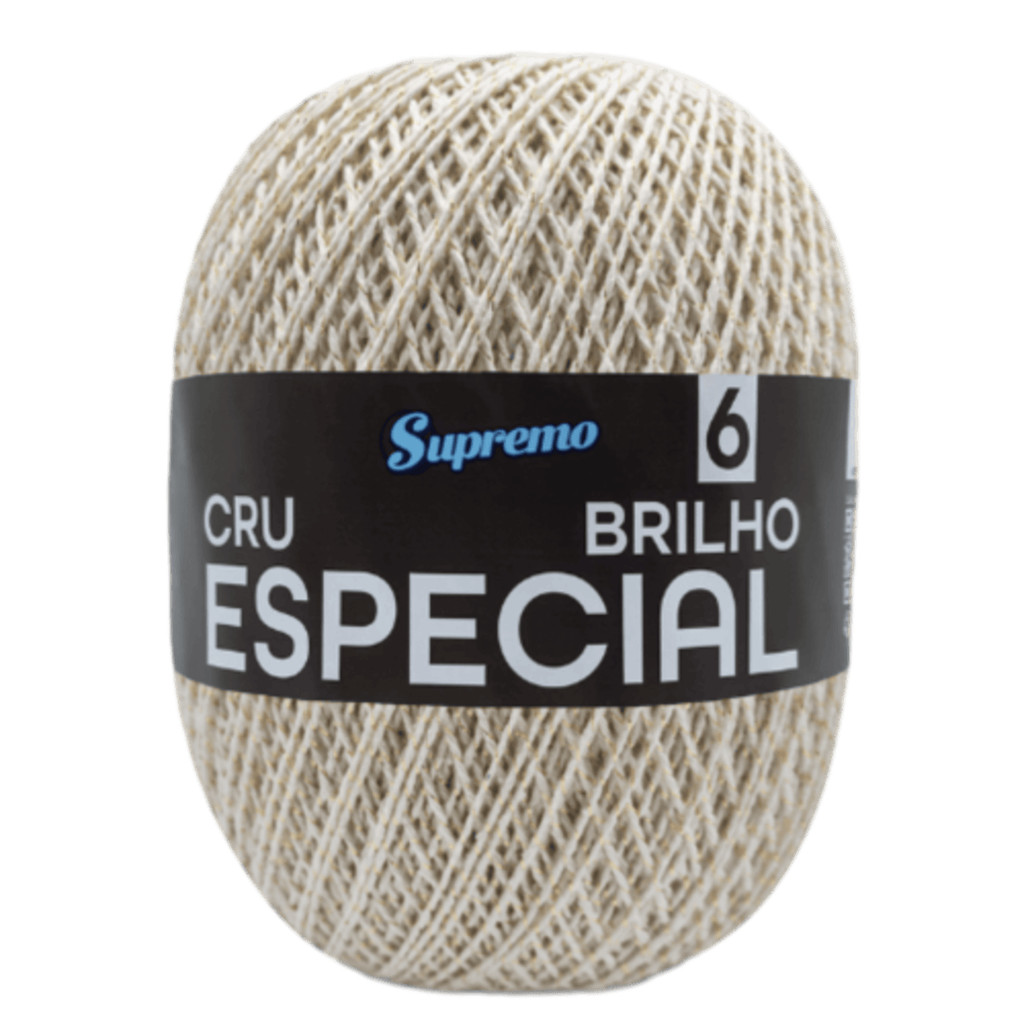 Barbante Supremo Especial Brilho Ouro Nº6 760 Metros