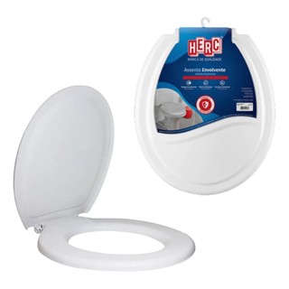 Assento Sanitario C/Tampa Envolvente Branco Herc em Oferta na Shopee
