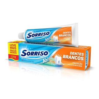 Creme Dental Clareador Sorriso Dentes Brancos 120g em Oferta na Shopee