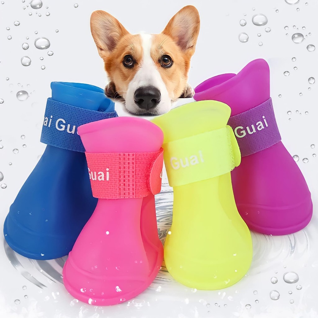 Sapato Pet Botinha De Silicone para cães gatos cachorros pequeno porte e filhotes - Tamanhos P M G