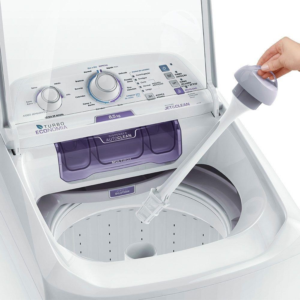 Lavadora de Roupas Automática Electrolux 8,5Kg LAC09 Dispenser Multibox Branca