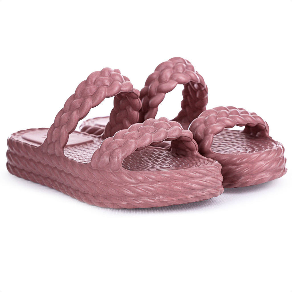 Sandália Brizza Arezzo EVA Salto Baixo Rosa Claro - Feminino