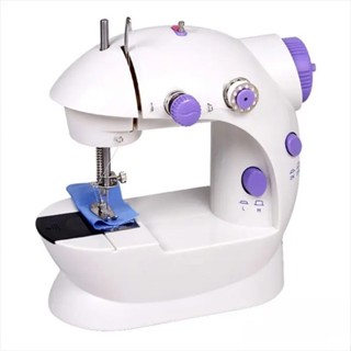 Mini Máquina De Costura Reta Portátil Com Pedal 110v/ 220v Cor Branco 110V/220V em Oferta na Shopee