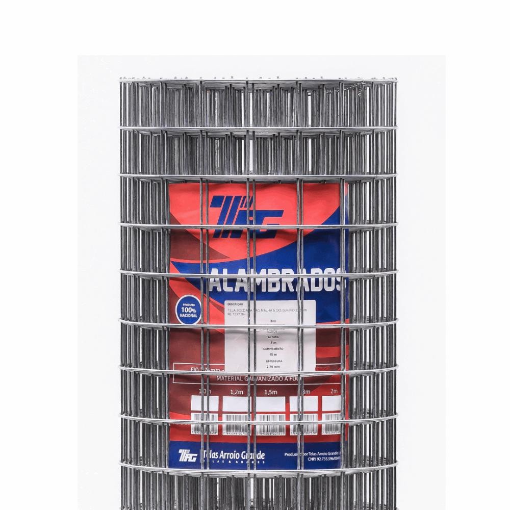 TELA SOLDADA TAG MALHA 5,0X5,0cm FIO 2,76mm RL 15X2,0m em Oferta na Shopee