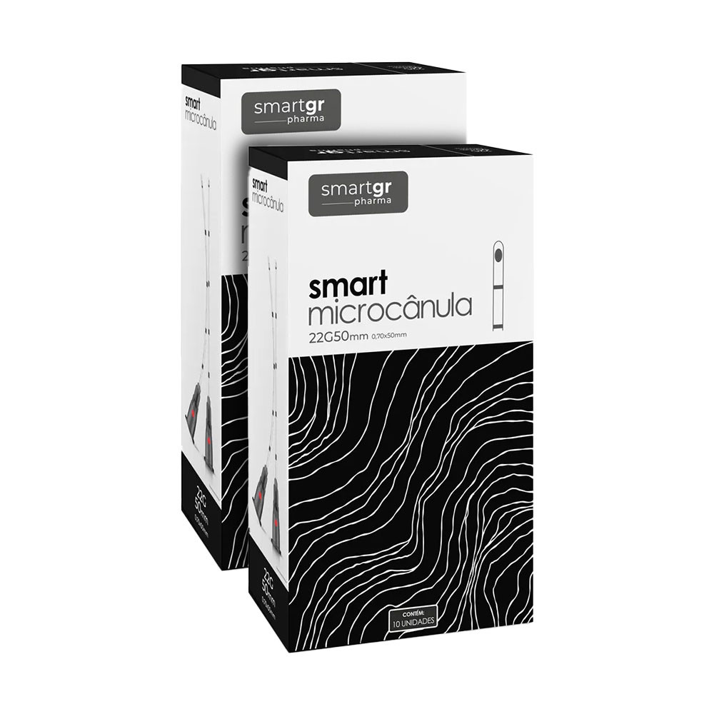 KIT 2 Caixas Com 10 Unidades Smart Microcânula 22G X 50mm - Smart Gr em Oferta na Shopee