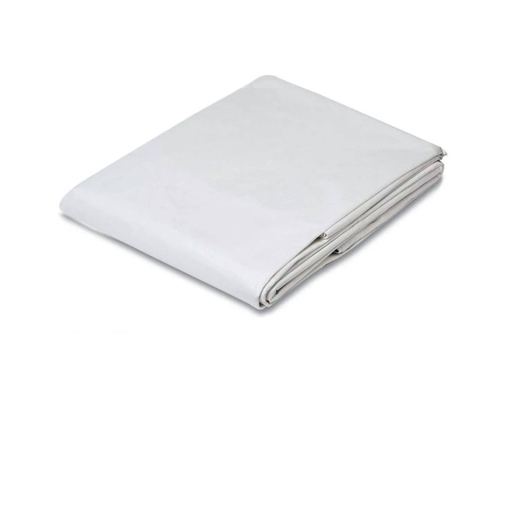 Lona Encerado Reforçada Branca 5x4 Mts Com Ilhos 100g/m 150 Micras Barracas Camping