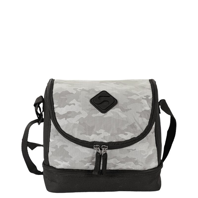 Lancheira 2 Compartimentos Sestini Lunch Tactical Snow - Preto e Cinza em Oferta na Shopee