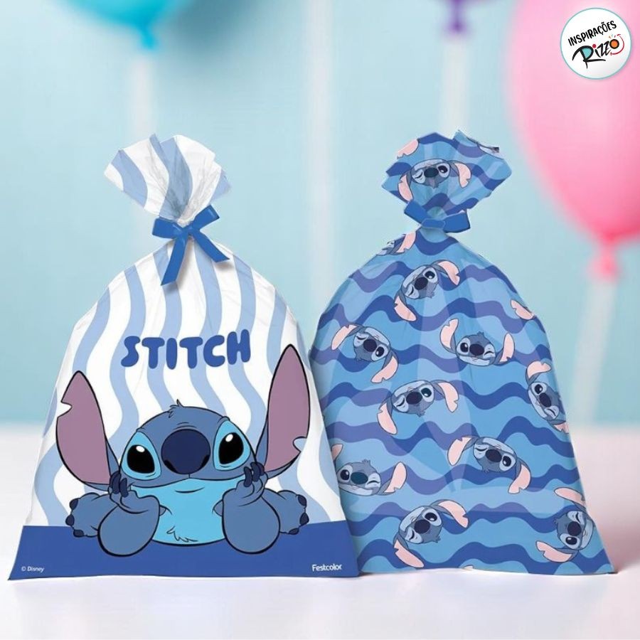 Sacola Plástica - Stitch New - 8 unidades - Disney Original - Rizzo em Oferta na Shopee