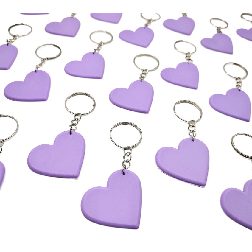 Coração Coração Lilas Emborrachado  10un Lembrancinha Para Chá Bebe Flores