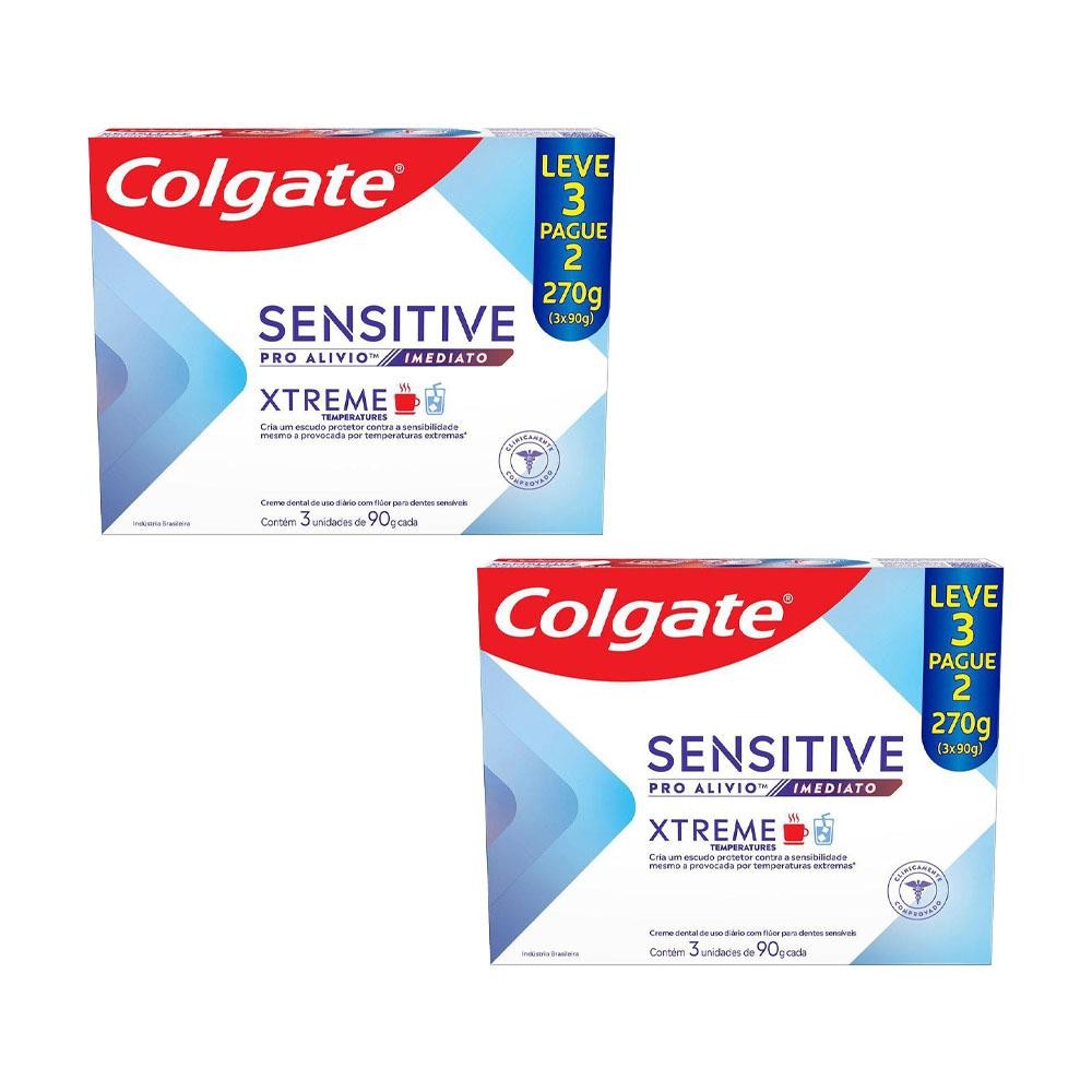 Kit 2 Pack Creme Dental Colgate Sensitive Pro Alívio Imediato Xtreme 6x90g - Health