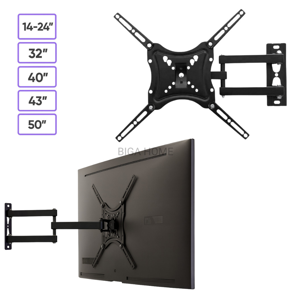 Suporte Para TV Articulado 14 a 55 Polegadas de Parede Lcd Tv Smart Universal Televisão e Monitor