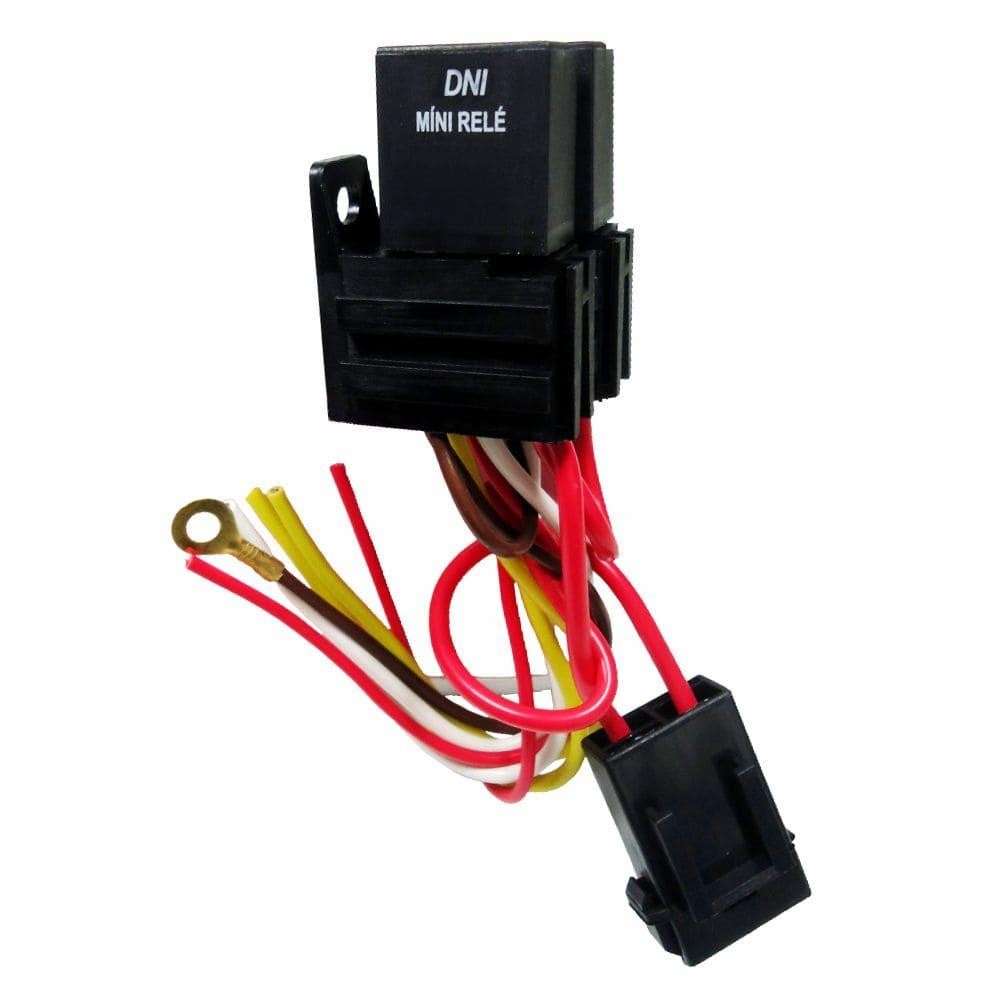 2 Mini Relés de 5 Terminais Cada com Soquete e Chicote 24V - DNI 7540 - Spare Parts and Accessories for Vehicles