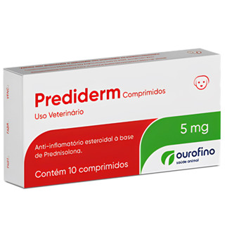 Prediderm  5 Mg - 10 Comprimidos Anti-Inflamatorio Para Cães em Oferta na Shopee