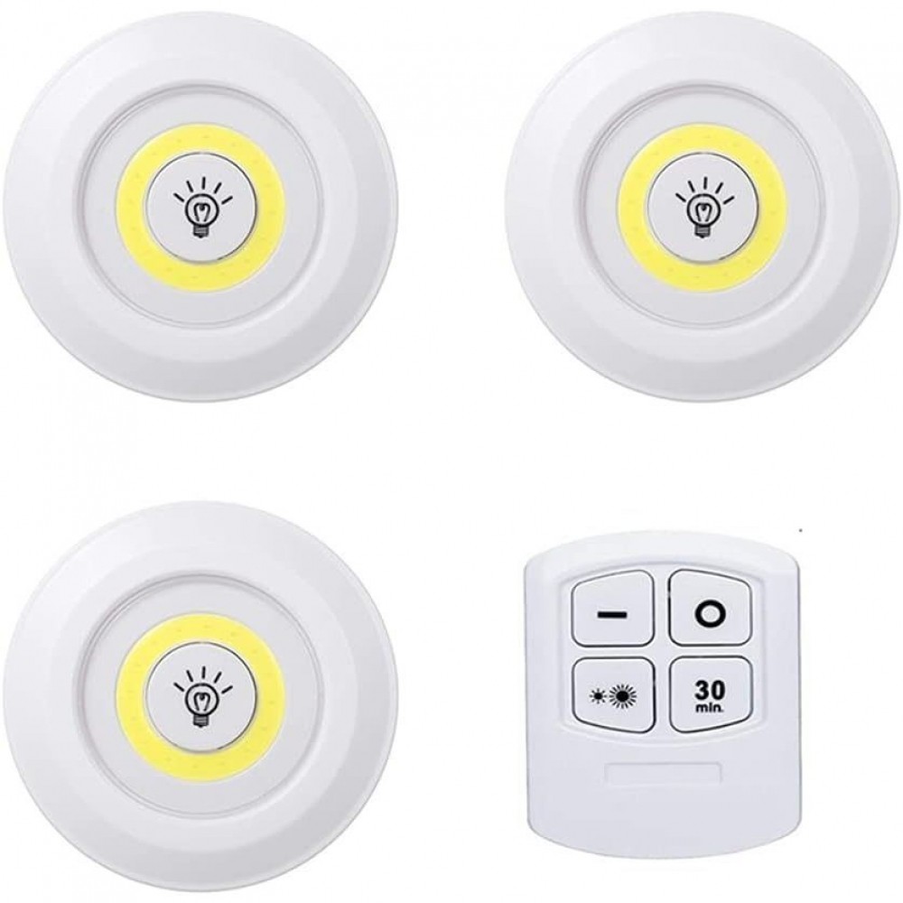 Kit 3 Lâmpada Luminária Led com controle remoto sem fio em Oferta na Shopee