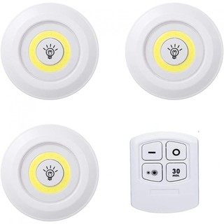 Kit 3 Lâmpada Luminária Led com controle remoto sem fio