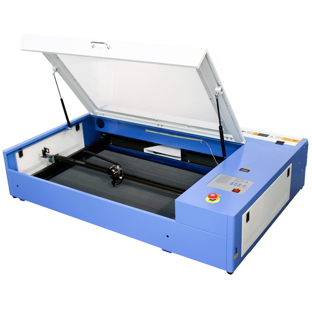Máquina CNC Router Laser Corte e Gravação 90x60cm 80w Mesa Fixa com Sensor Fluxo de Água 220v