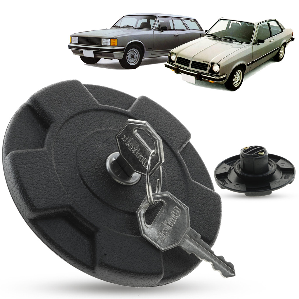 Tampa do Tanque de Combustível Com Chave Chevrolet Caravan 1989 até 1992 Chevette Hatch 1978 até 1988 Encaixe