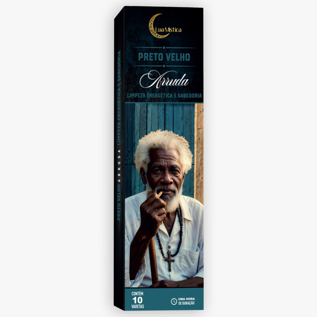 Incensos Lua Natural 0% Carvao 10 Varetas Escolha Aroma Fragrancia: Preto Velho em Oferta na Shopee