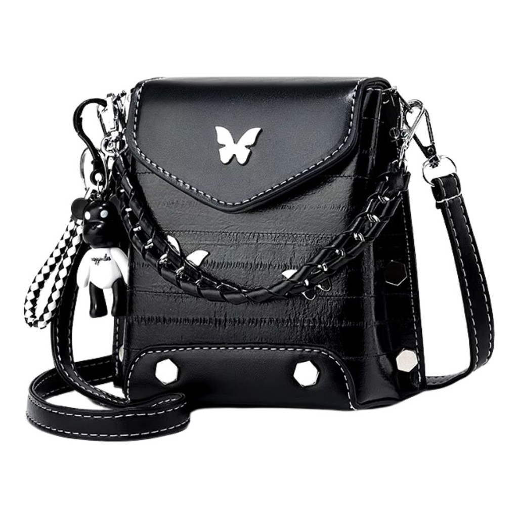 Bolsa Feminina Transversal Couro Sintético Passeio Balada em Oferta na Shopee