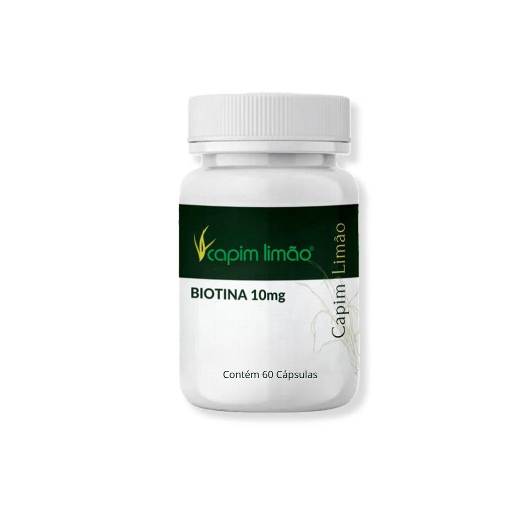 Biotina 10mg 60 Capsulas vegetais em Oferta na Shopee