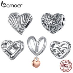 Bamoer 925 Sterling Sliver Charm Eternal Love Pingente Série De Acessórios Para Pulseira