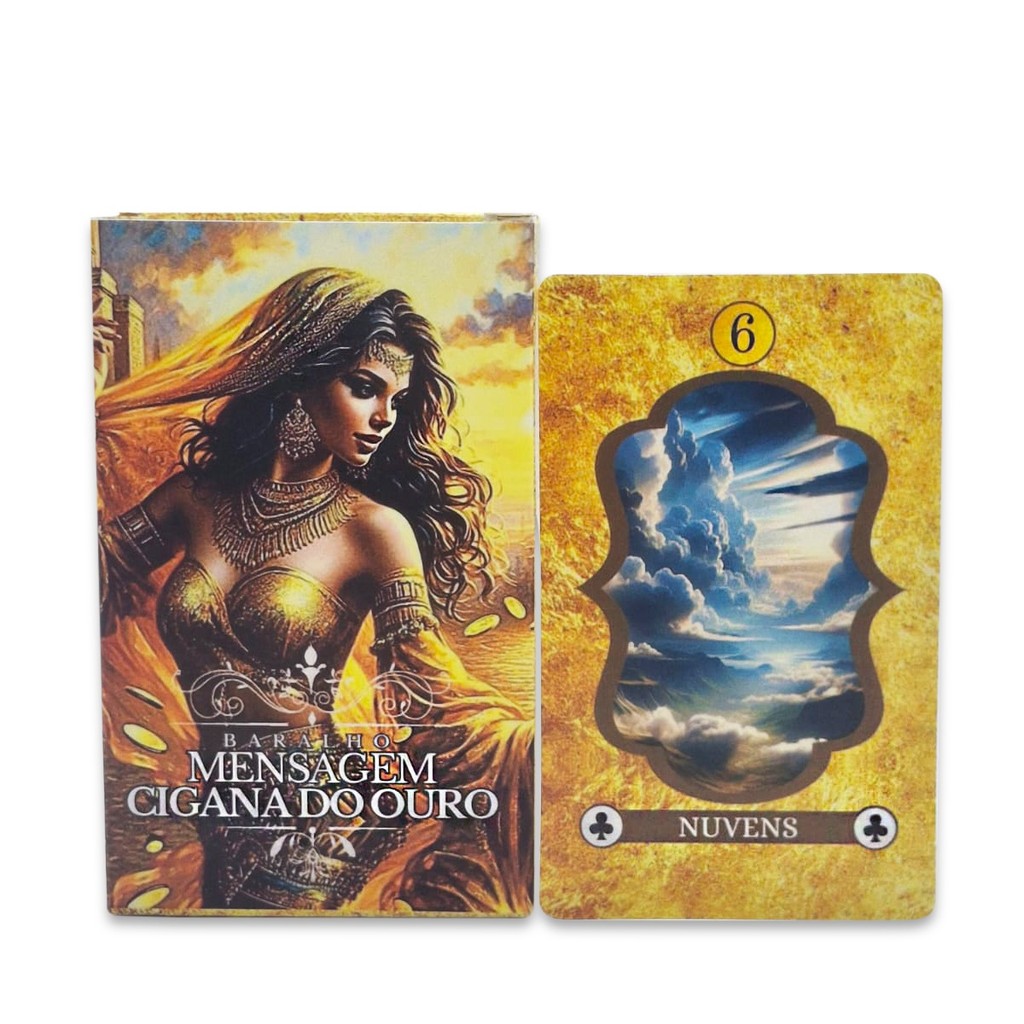 Baralho Mensagens Cigana do Ouro 36 Cartas Proteçao da Alma