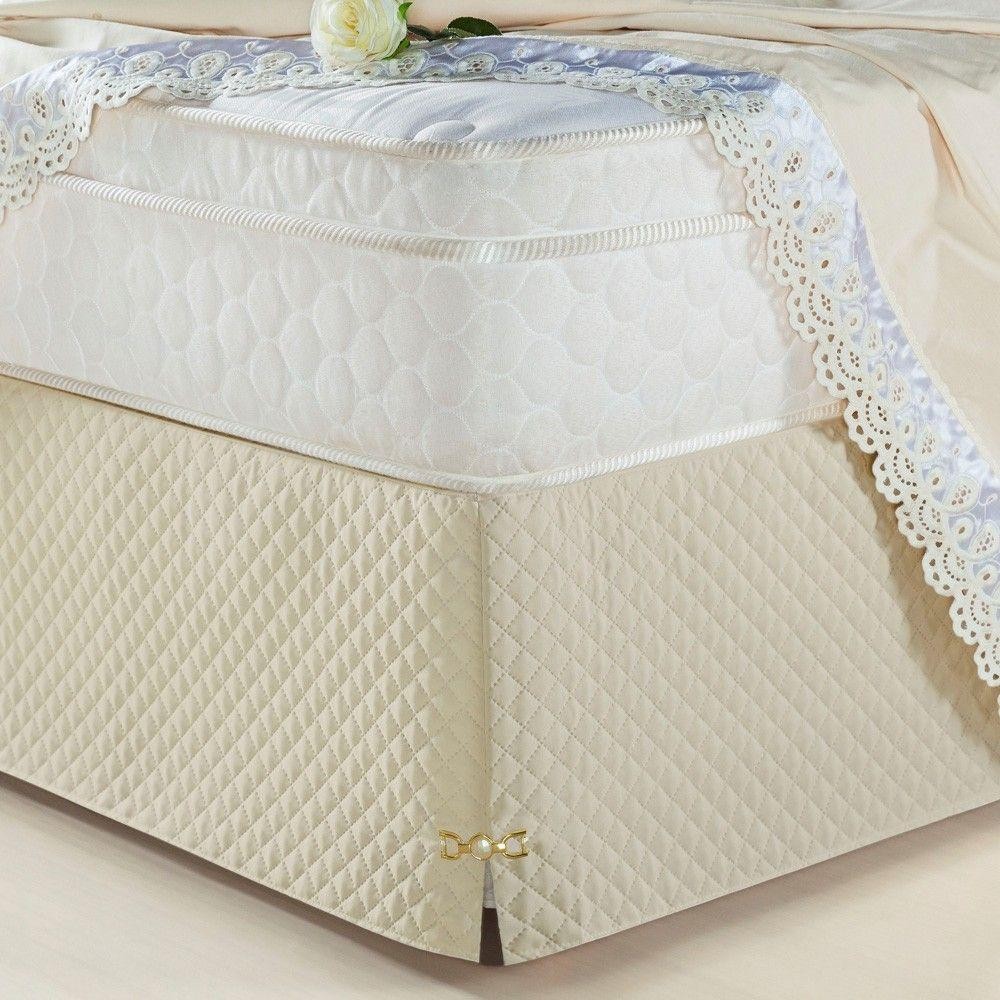 Saia Box King Olimpo Microfibra Matelassê Costurado - Bege - Home & Living