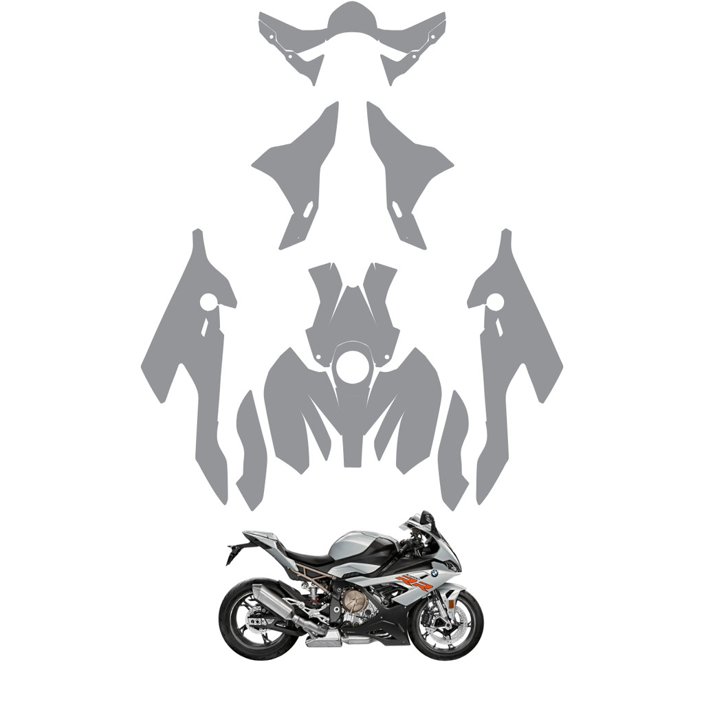 Película PPF Proteção Kit Moto Semi Full BMW S1000RR 2020 2021 2022 Transparente TPU Anti Risco