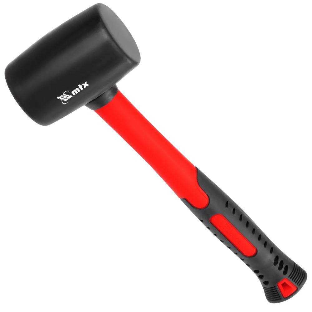 Martelo de Borracha Preto 225G com Cabo de Fibra MTX em Oferta na Shopee