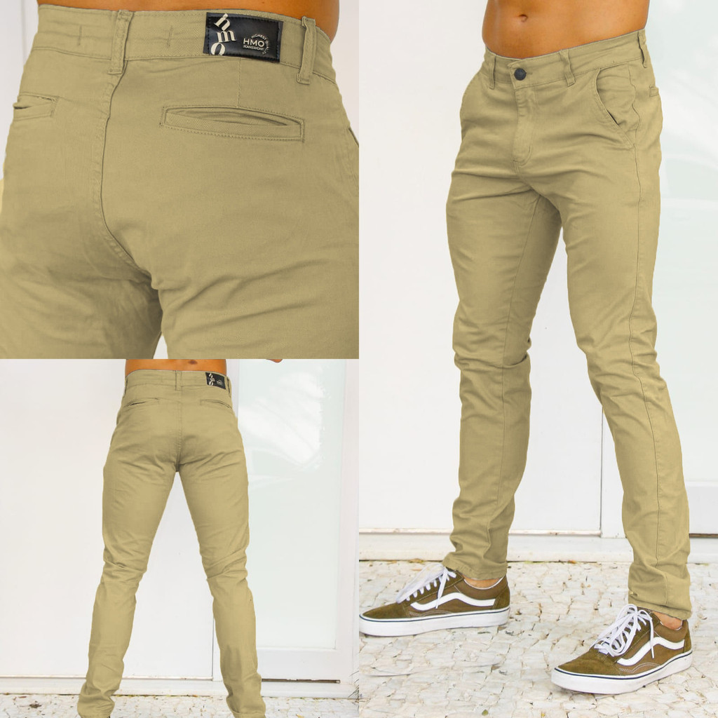 Calça Chino Sarja Masculino Elegante E Confortável 448