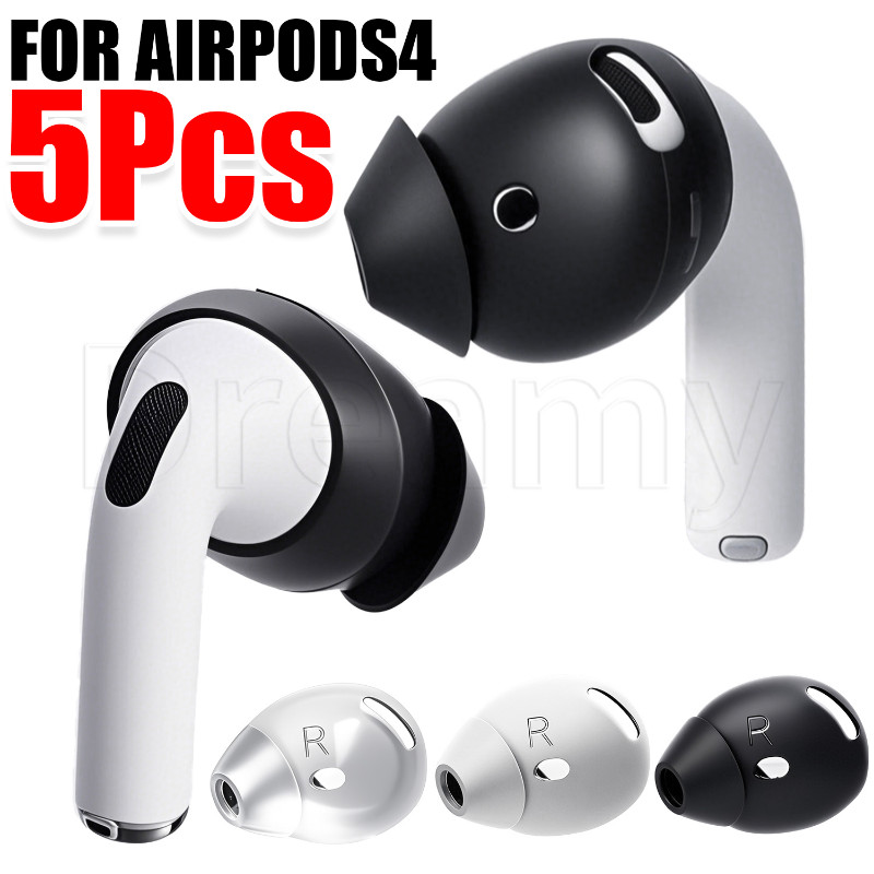 5 Pares De Capa De Fones De Ouvido De Silicone Para AirPods 4-Protetora De Fone Macio-Acessórios De Pontas-Ultrafinas , em Oferta na Shopee