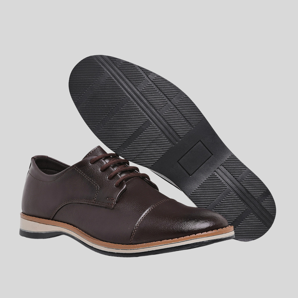 Sapato Social Confortável Marrom Masculino Oxford Casual Confortável Couro Sintético Esporte Fino Elegante Trabalho