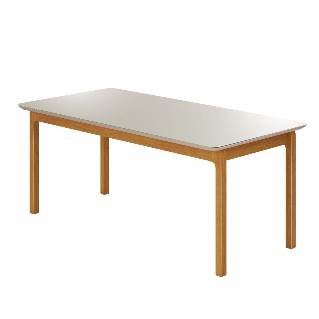 Mesa de Jantar Cativa 180cm X 90cm Retangular 6 Lugares Tampo Mdf com Vidro 180 em Oferta na Shopee