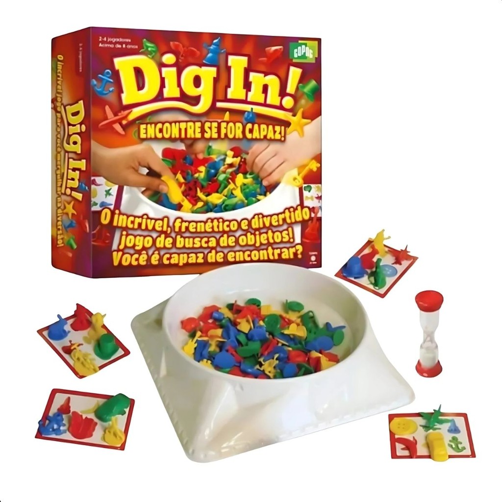 Jogo De Busca Dig In Brinquedo D Encontrar P/ Familia Infantil Copag em Oferta na Shopee