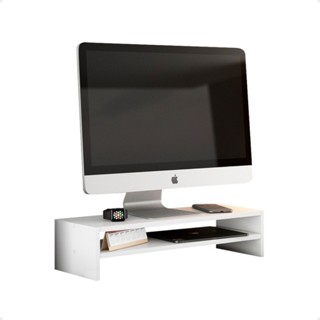Suporte para Monitor Mdf Home Office Mesa Gamer Ergonômico Base Apoio Mesinha BRANCO em Oferta na Shopee