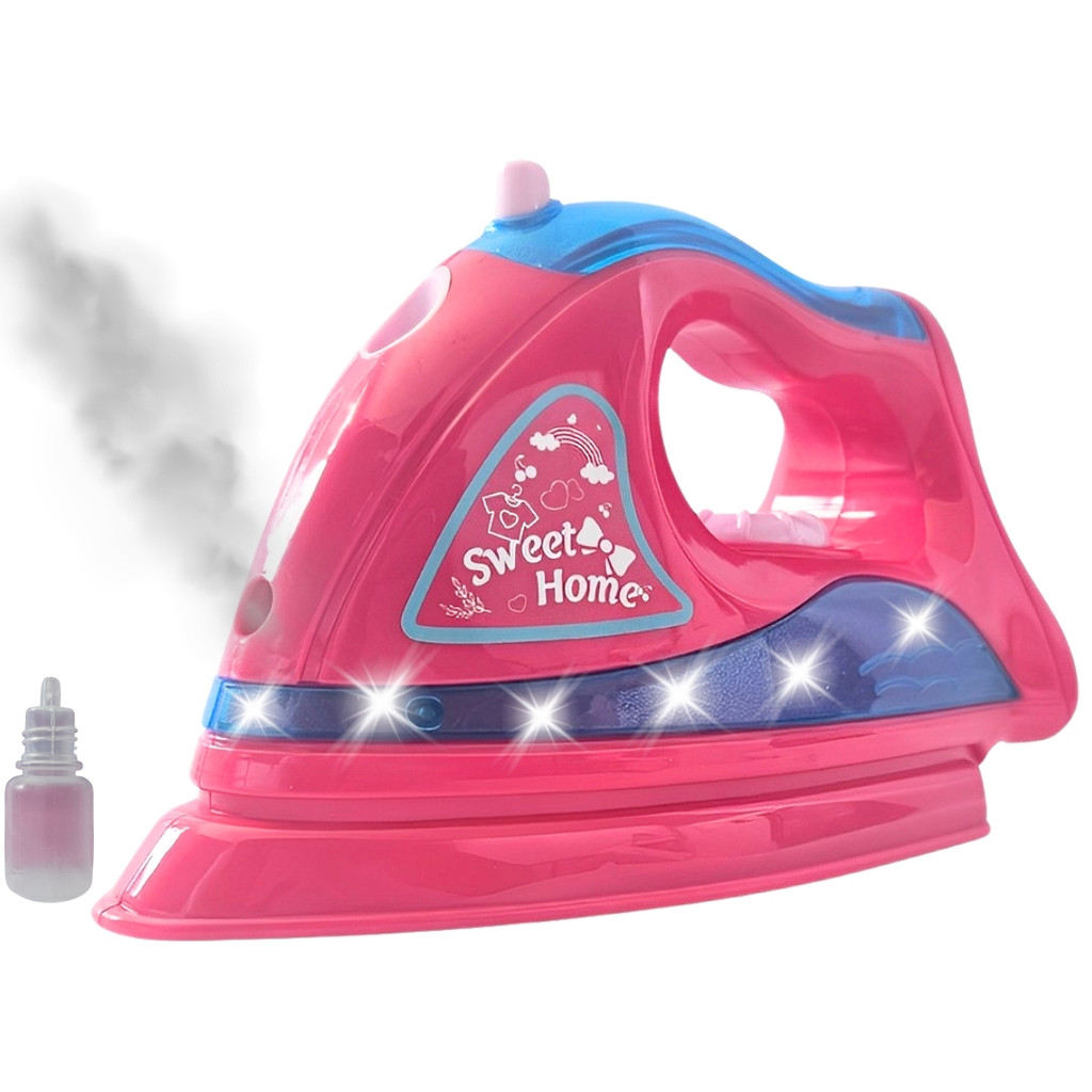 Brinquedo Ferro De Passar Com Luz Som e Fumaça - Castela em Oferta na Shopee