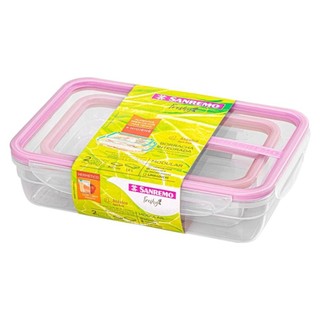 Kit Pote Plástico com Travas Hermético Açaí 2 Peças Sanremo em Oferta na Shopee